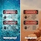 Signmission Electrical Hazard Authorized Only Bilingual Danger Sign, Plastic, 7in W x 10in L, 2PK OS-2PACK-DS-P-710-VS-1197 - alternate 7